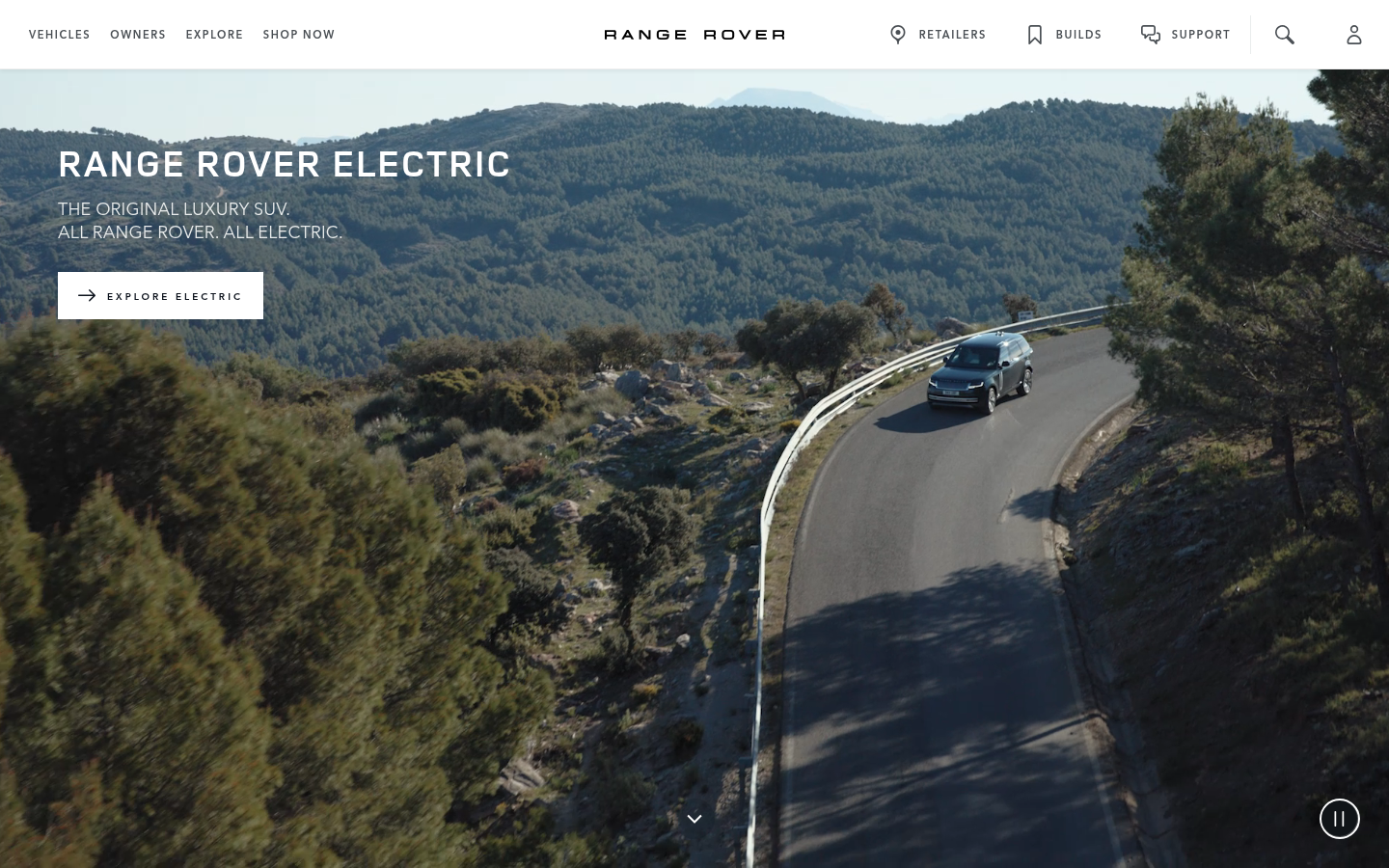 Range Rover UK website